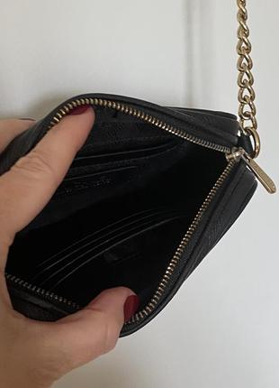 Сумка michael kors black leather crossbody bag5 фото