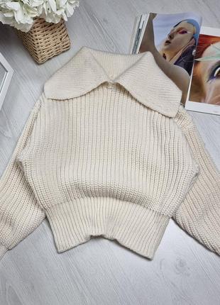 Светр  вязаний з коміром h&m