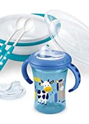 Обучающая  чашка с силиконовым носиком nuk eating