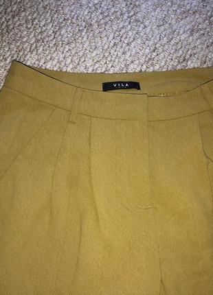 Мега стильні штани, колір золотистий лайм ☘️3 фото