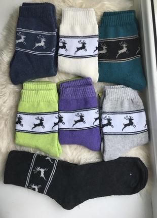 Шкарпетки носки жіночі теплі зимові зимні високі довгі з оленями однотонні розмір 36 37 38 391 фото