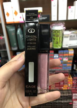 Ga-de crystal lights lip gloss блеск для губ с подсветкой4 фото