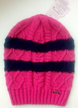 Розовая шапка на девочку