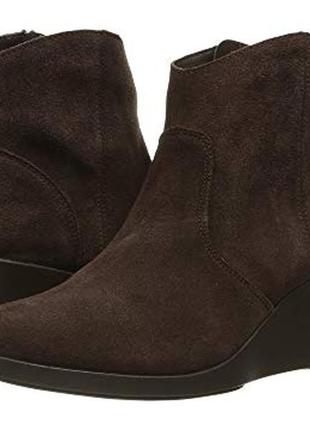 Черевики сапоги crocs leigh suede wedge bootie espresso - оригинал