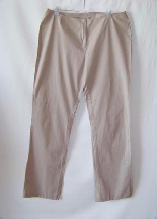 Летние хлопковые женские брюки в мелкую клетку