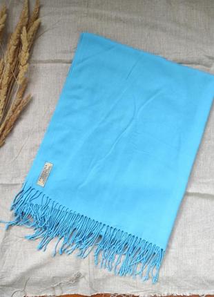 Кашемировый базовый тоднотонный шарф палантин2 фото
