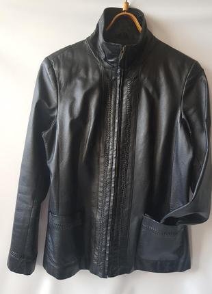 Кожаная куртка черная курточка кожанка натуральная кожа5 фото