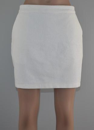 Белая, вельветовая юбка англия (10)