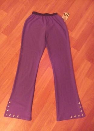 Спідниці-брюки фіолетового кольору, щільний трикотин, нові5 фото