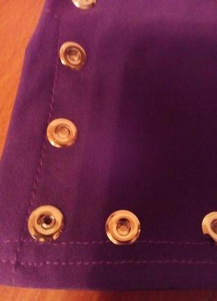 Спідниці-брюки фіолетового кольору, щільний трикотин, нові2 фото
