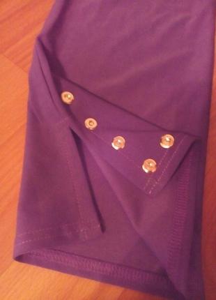 Спідниці-брюки фіолетового кольору, щільний трикотин, нові3 фото