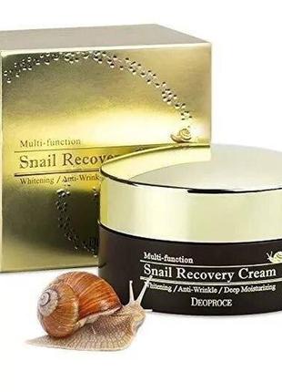 Крем восстанавливающий с муцином улитки deoproce snail recovery cream