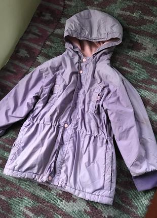 Куртка плащевка дождевик весна осень теплая утепленная с капюшоном1 фото