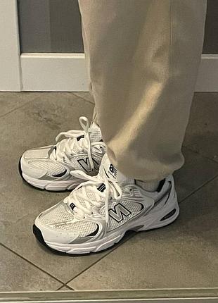Кросівки new balance 530 white silver білі / женские кроссовки нью беленс 530 белые кожаные демисезонные