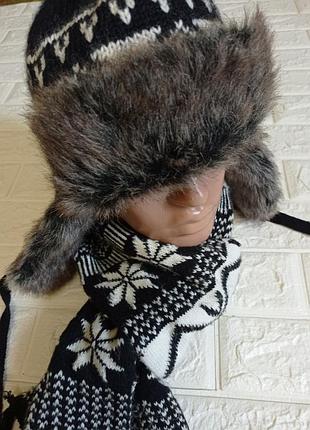 Шапка +шарф h&m