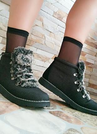 Утеплені черевики кросівки хутро 38-39 skechers bobs