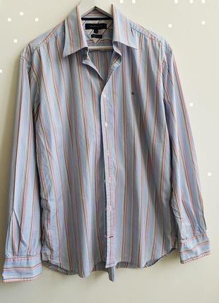Мужская рубашка tommy hilfiger p.l _100%cotton_#1961 sale❗️❗️❗️