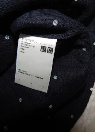 Сорочка фірмова жіноча в горошок бавовна uniqlo ukr 48-50 eur 40 012tr (тільки в зазначеному розмірі)8 фото