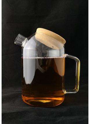 Чайник для заварювання преміум з кришкою 1100мл (f-502)