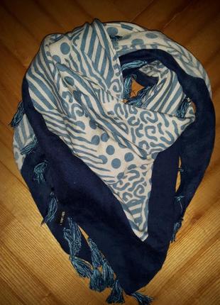 Стильный шерстяной шарф с кисточками!2 фото