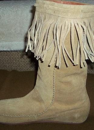 Оригинал натурал.кожа! шикарные комфортные сапоги,1000