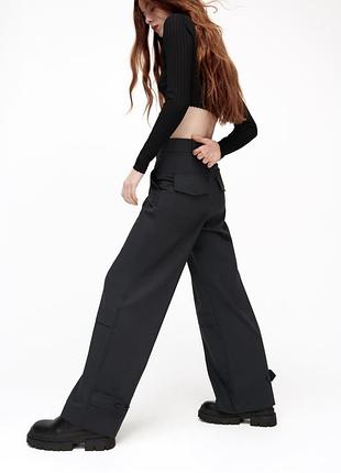 Довші широкі брюки - карго zara3 фото