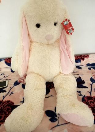 Іграшка м'яка, велика, зайка 115 см.