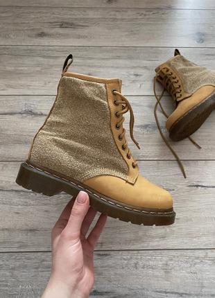 Dr martens 1460 sand sable, шкіряні чоботи, черевики мартенс, мартінси