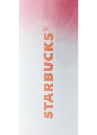 Термокухоль з логотипом starbucks 500 мл white pink (еl-504)3 фото