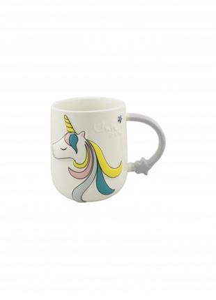 Чашка "unicorn" 400мл колір - бузковий (yx204)1 фото