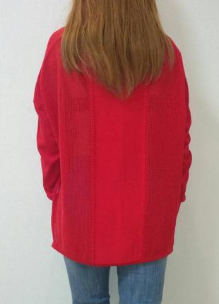 Пуловер сеточной вязки с вкраплениями люриксовой нити3 фото