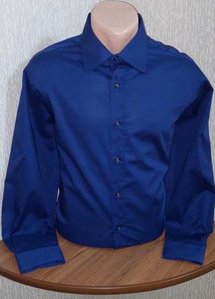 Шикарная рубашка синего цвета walbusch extraglatt comfort fit made in vietnam, 💯 оригинал