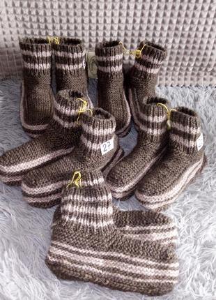 Вязані шкарпетки шерсть/акрил, вязаные носки, чёпики, чешки, безрукавки3 фото