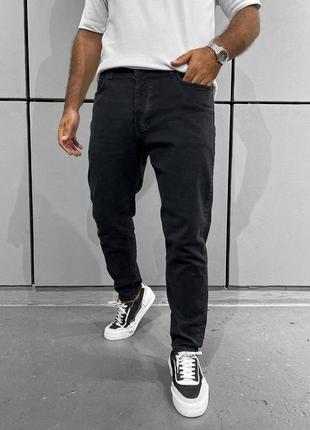 Чоловічі джинси mom чорного кольору3 фото