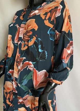 Плаття сорочка з квітковим принтом4 фото