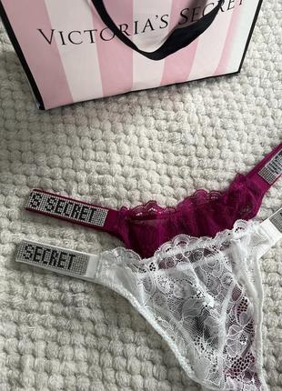 Трусики з камінчиками  victoria’s secret