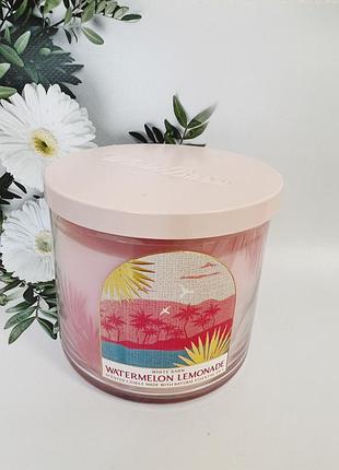 Свічка 3-фітіля watermelon lemonade від bath and body works
