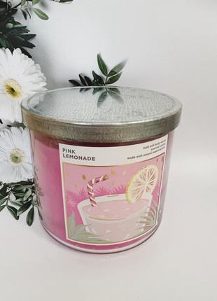 Свічка 3-фітіля pink lemonade від bath and body works