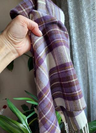 Шарф james pringle weavers 100% pure new wool шерсть(26 см на 130 см)6 фото