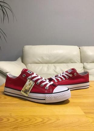 Жіночі кеди  converse red white женские кеды конверсы4 фото