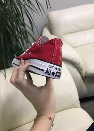 Жіночі кеди  converse red white женские кеды конверсы7 фото