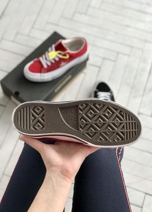 Жіночі кеди  converse red white женские кеды конверсы4 фото