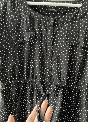 Чорна сукня в білий горошок р.s7 фото