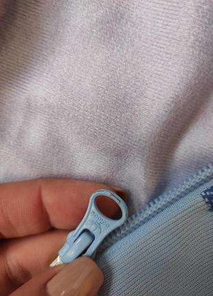 Детская спортивная куртка олимпийка ветровка теплая утепленная голубая белыми полосками adidas адида10 фото