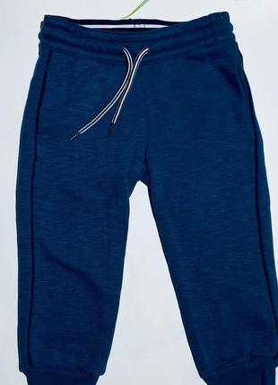 Утеплені спортивні штани синього кольору// бренд:   h&m //розмір: 92 (1.5-2 р.)6 фото