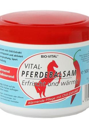 Бальзам конский  pferdebalsam bio-vital chili биовиталь чили разогревающий 500 мл