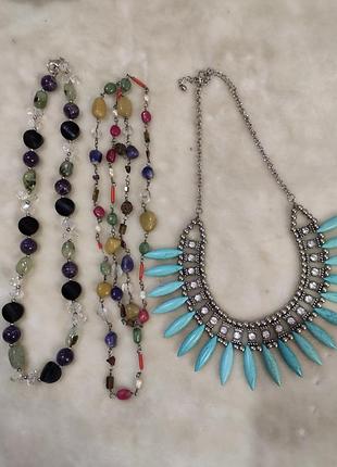 Бусы лот,аметист,агат, винтаж,vintage stories