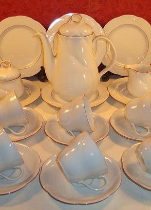 Антикварный чайный сервиз weldеn фарфор бавария германия №452