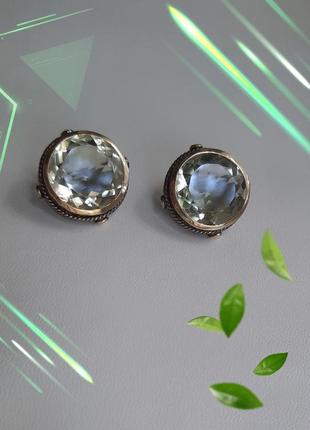 🛍 сережки срібло празиоліт