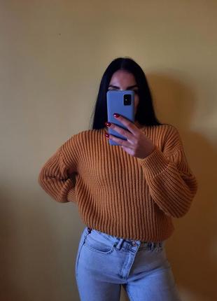 Теплий светр, колір гірничий,  снизу на резинці,рукава спущені